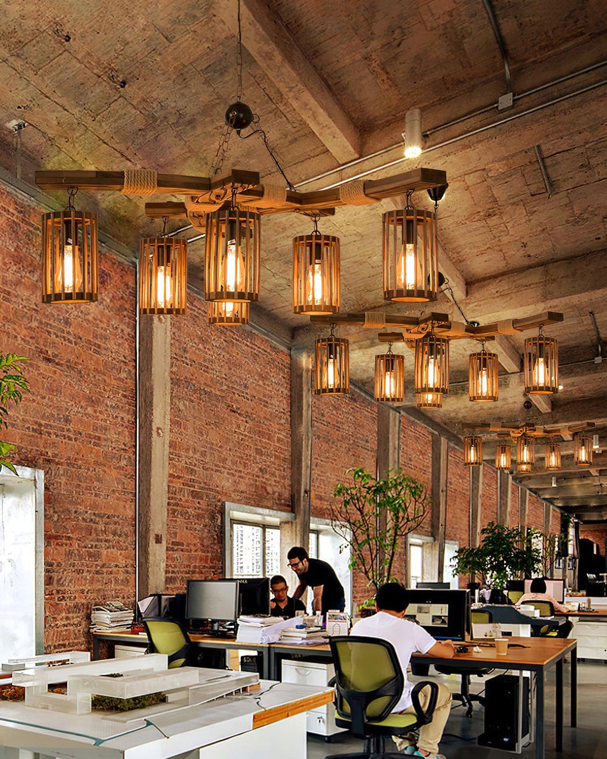 Wistera Wood Chandelier-Moonnatur
