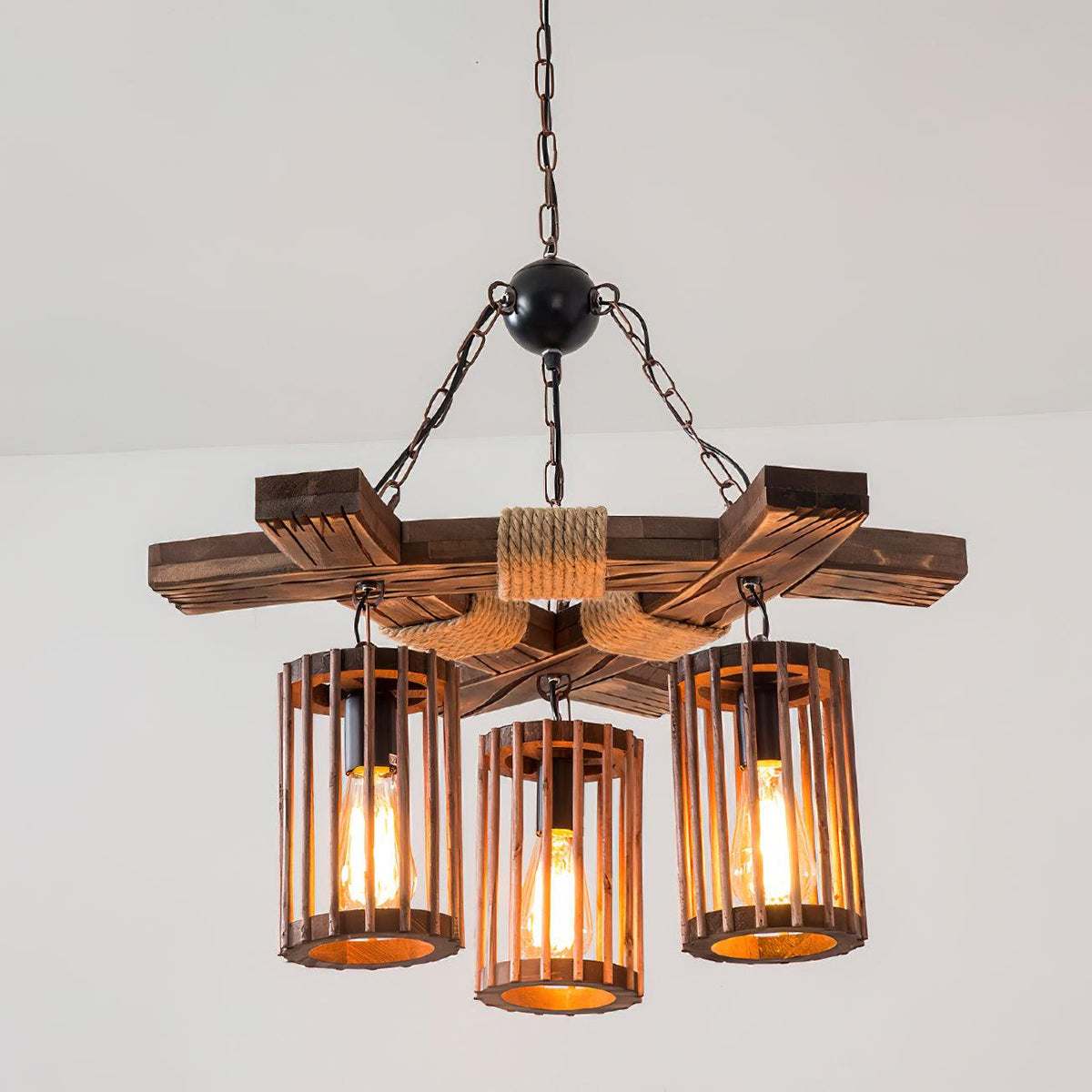 Wistera Wood Chandelier-Moonnatur