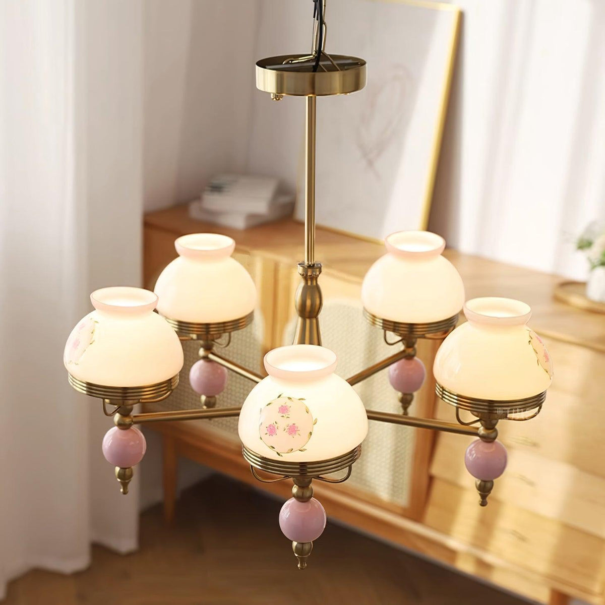 Weldencove Glass Chandelier-Moonnatur