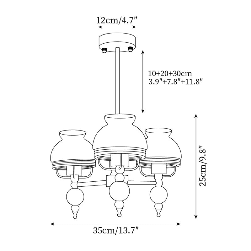 Weldencove Glass Chandelier-Moonnatur