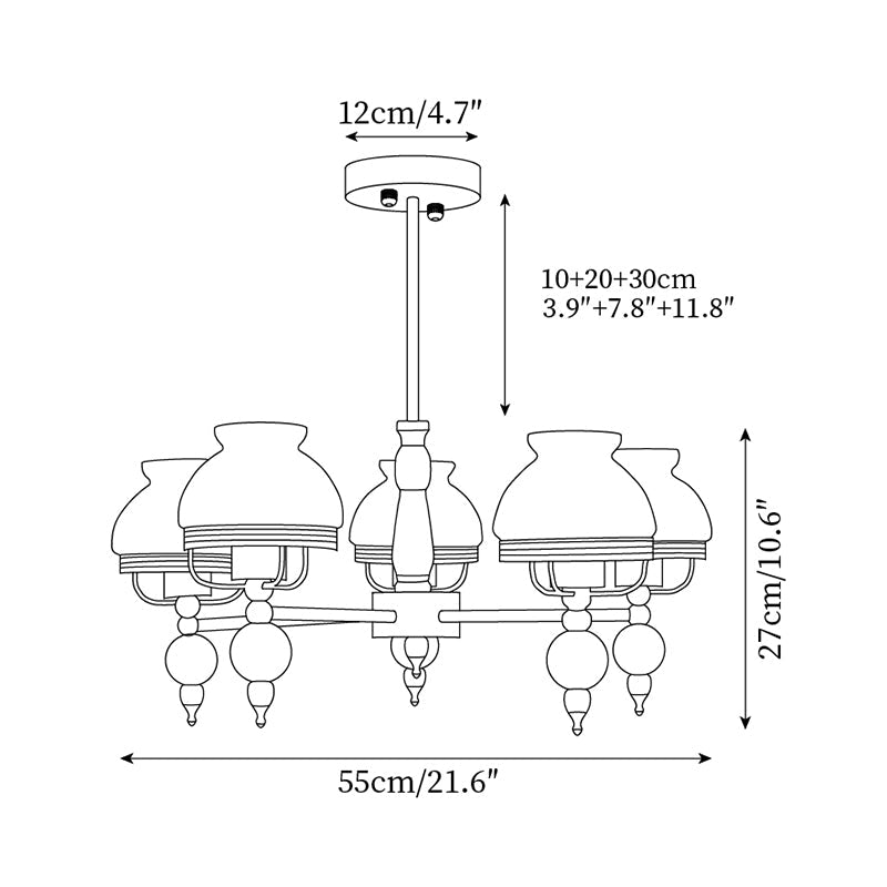Weldencove Glass Chandelier-Moonnatur