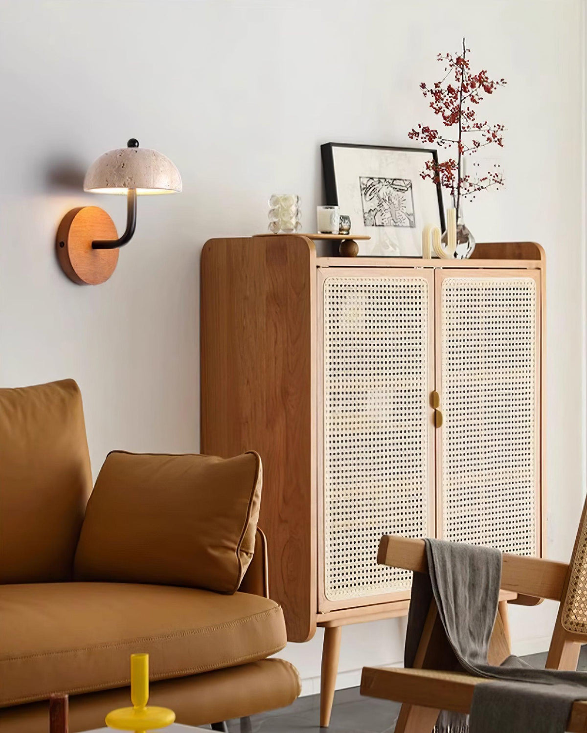 Lathenlark Travertine Wall Light-Moonnatur