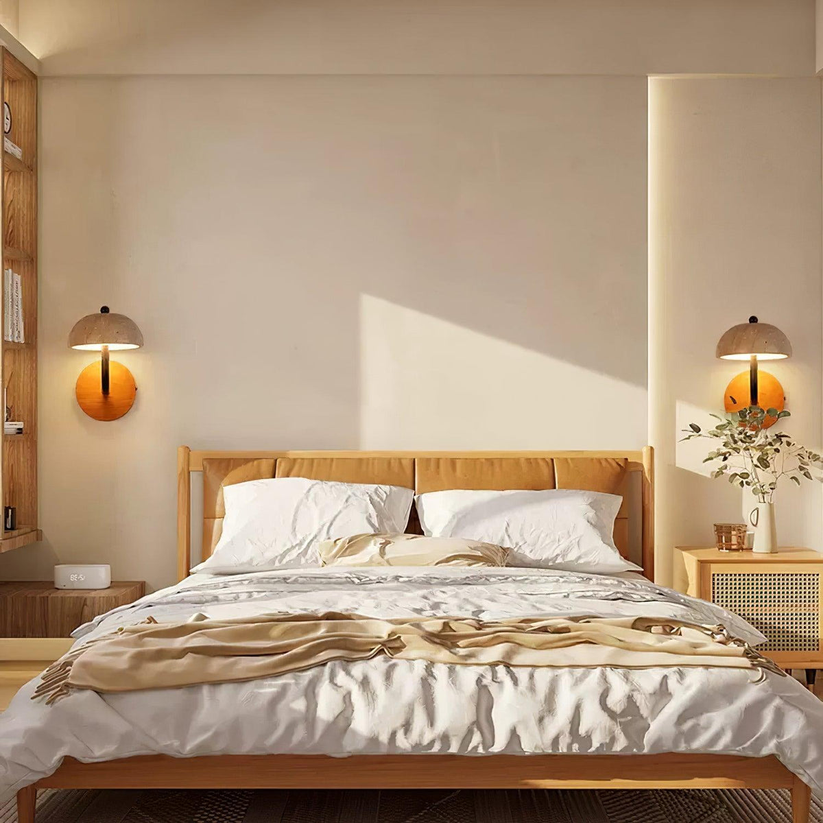Lathenlark Travertine Wall Light-Moonnatur