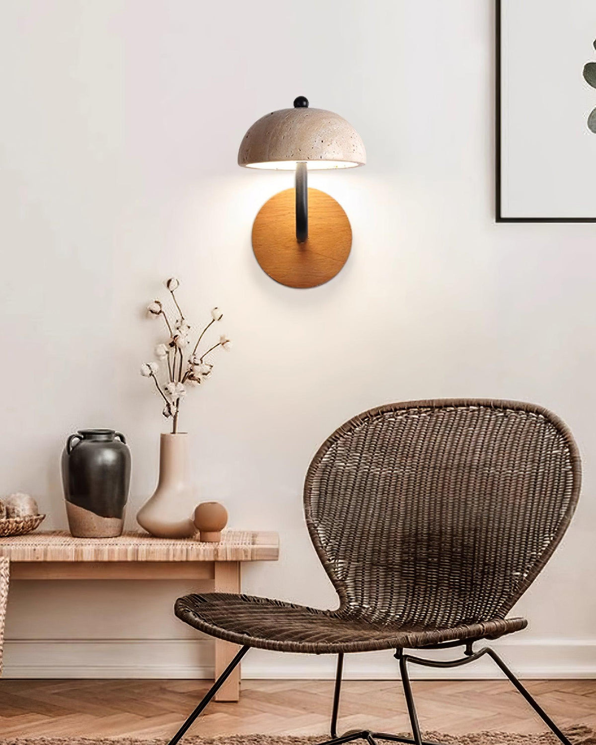 Lathenlark Travertine Wall Light-Moonnatur