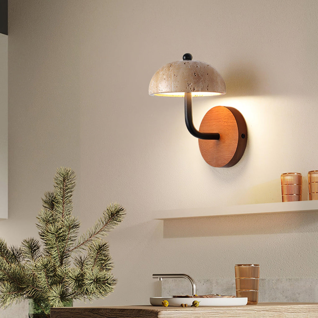 Lathenlark Travertine Wall Light-Moonnatur