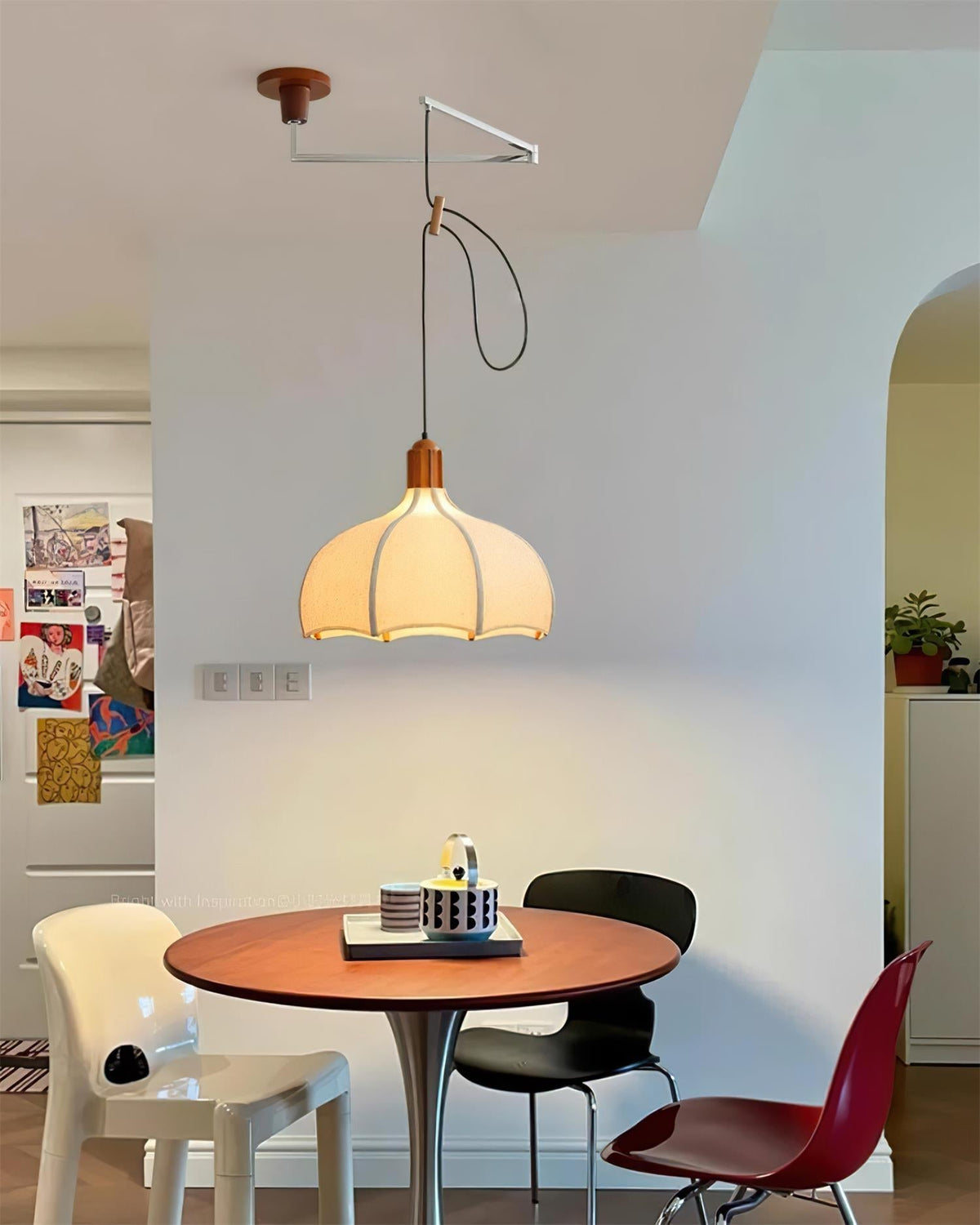 Hadrenford Fabric Pendant Light-Moonnatur