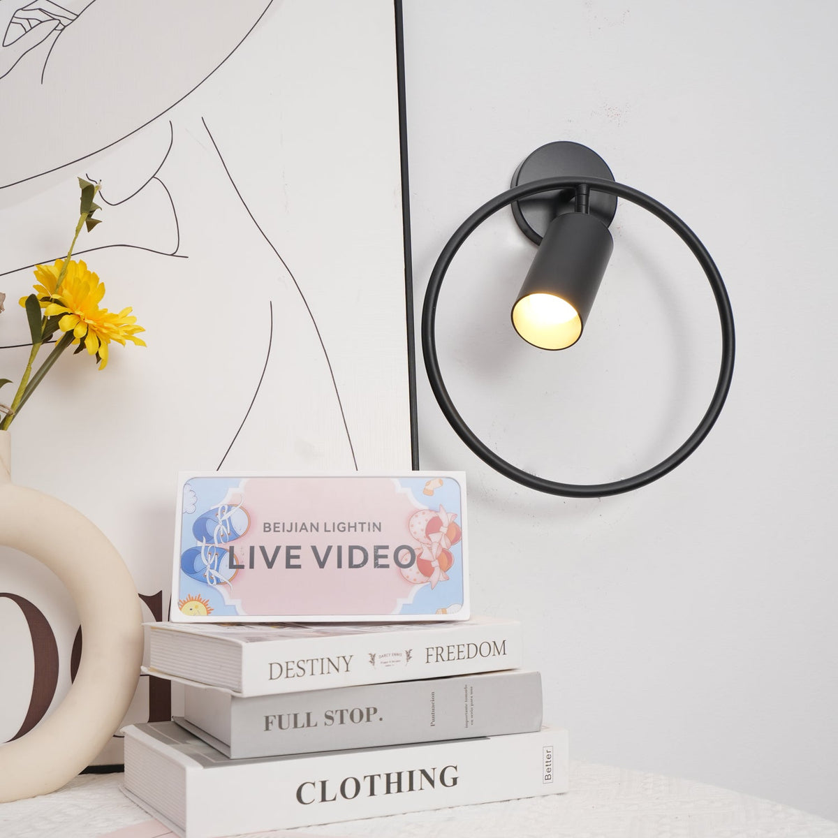 Jarvenena Iron Wall Light-Moonnatur