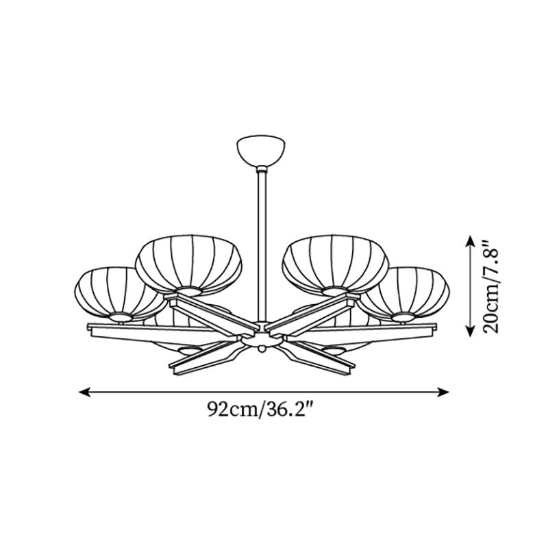 Fendelenora Glass Chandelier-Moonnatur