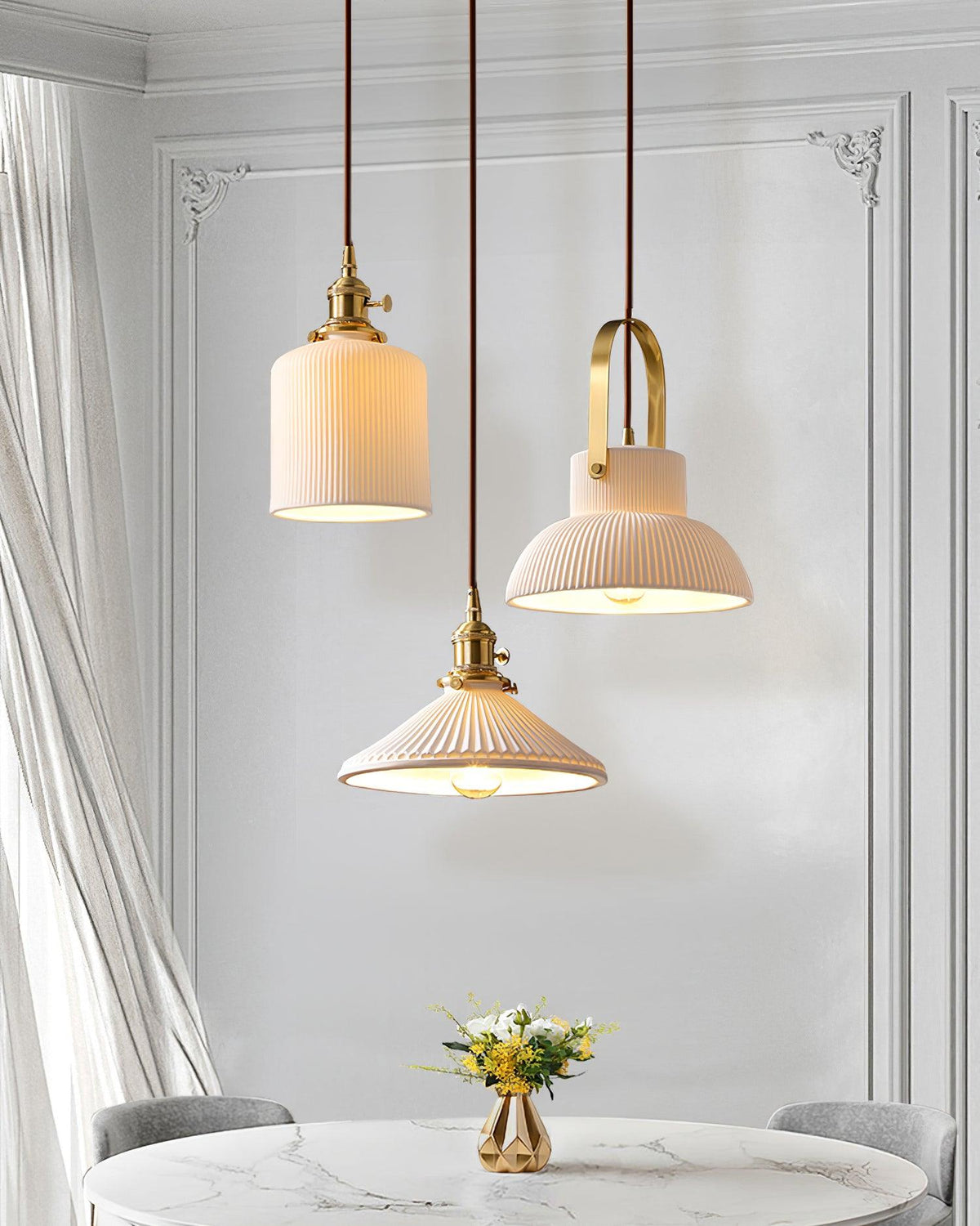 Quenelora Ceramic Pendant Light-Moonnatur