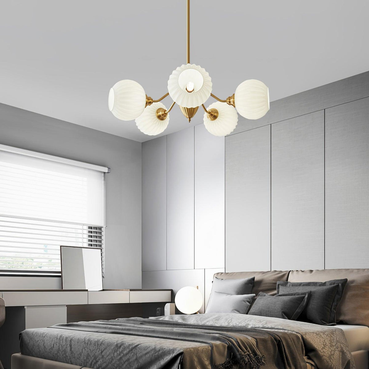 Lindelcove Brass Chandelier-Moonnatur