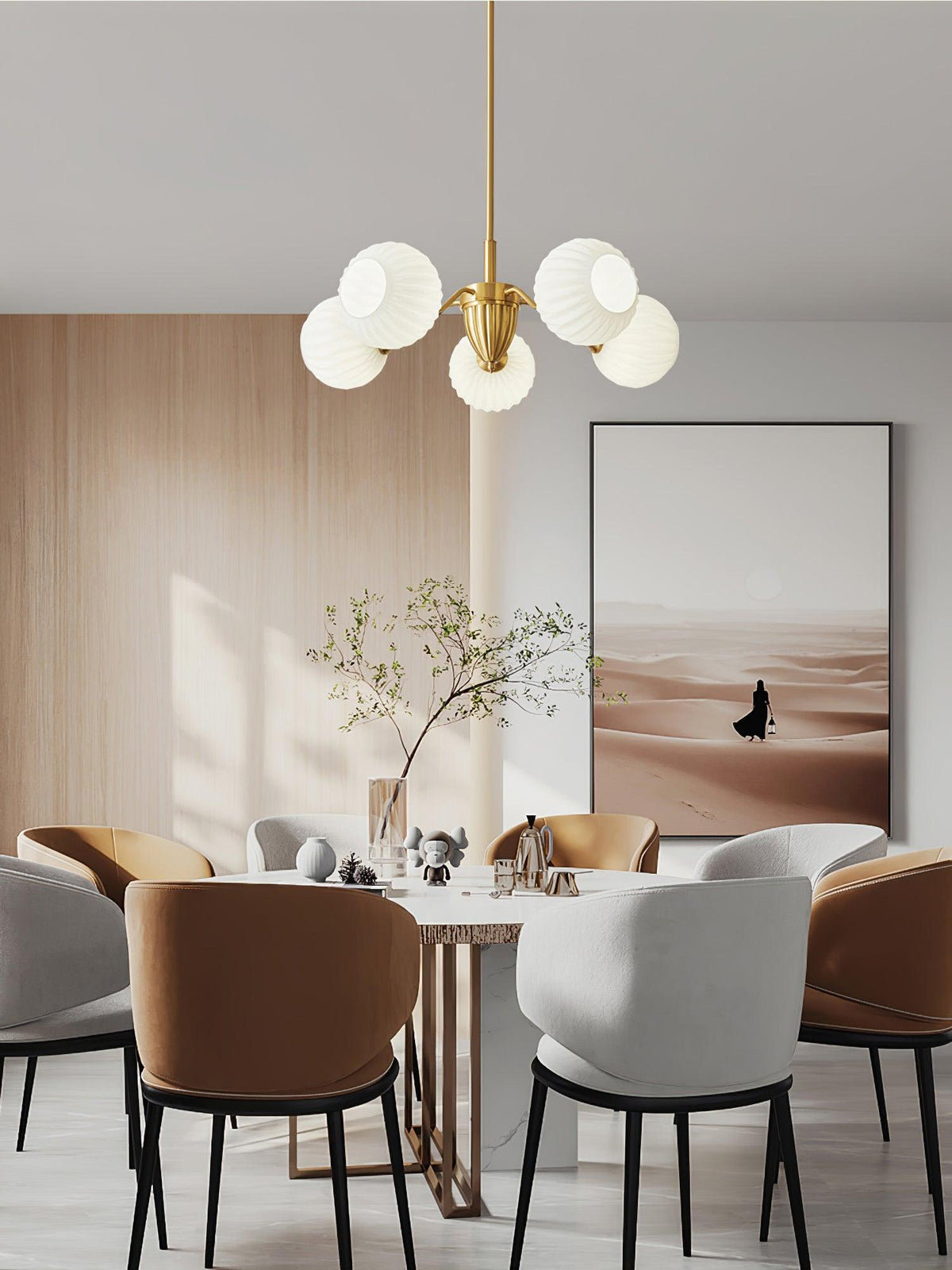 Lindelcove Brass Chandelier-Moonnatur