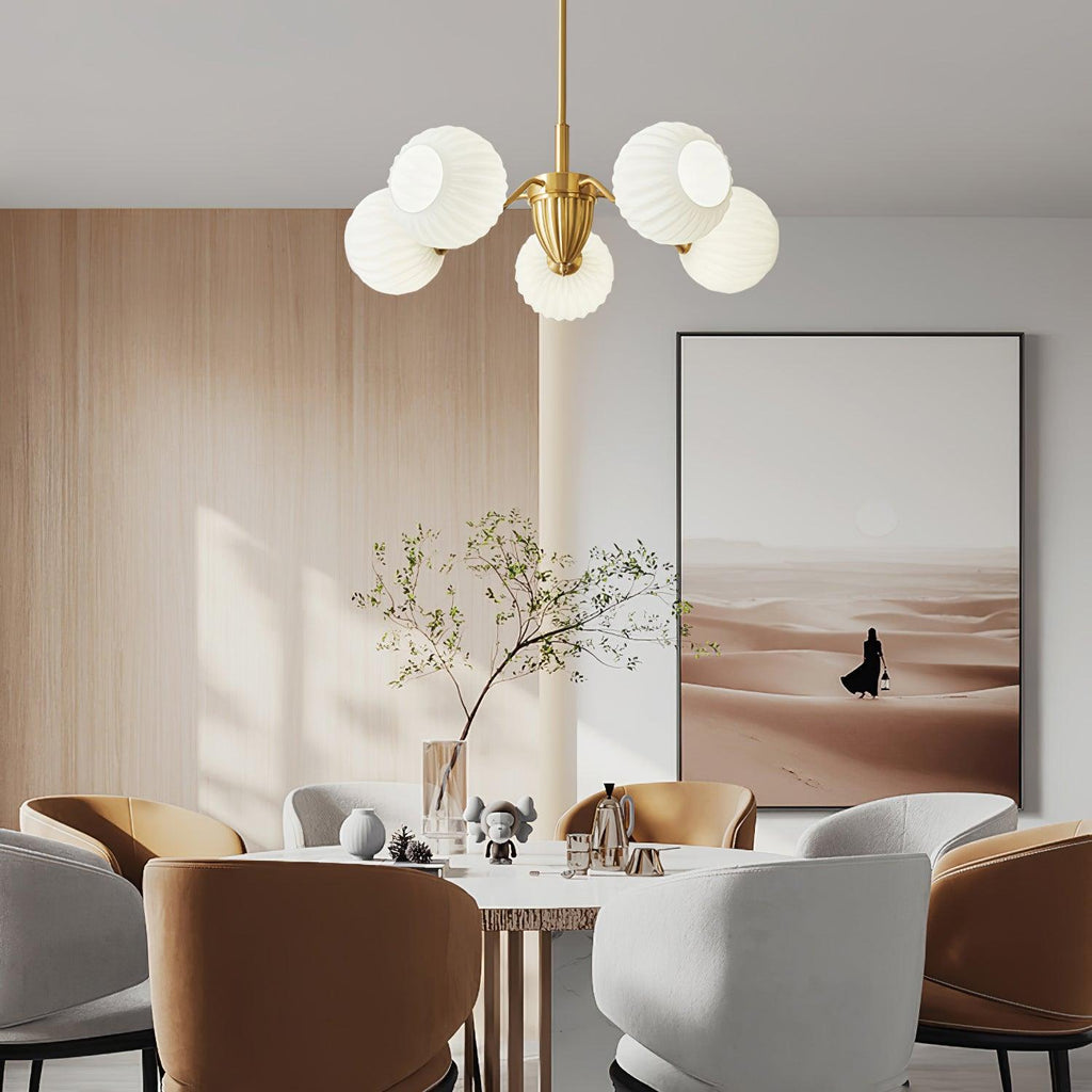 Lindelcove Brass Chandelier-Moonnatur