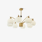 Lathenfern Brass Chandelier-Moonnatur
