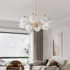 Lathenfern Brass Chandelier-Moonnatur