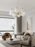 Lathenfern Brass Chandelier-Moonnatur