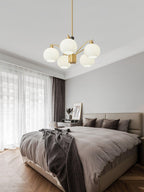Lathenfern Brass Chandelier-Moonnatur