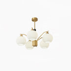 Lathenfern Brass Chandelier-Moonnatur