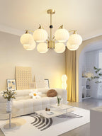 Lathenfern Brass Chandelier-Moonnatur