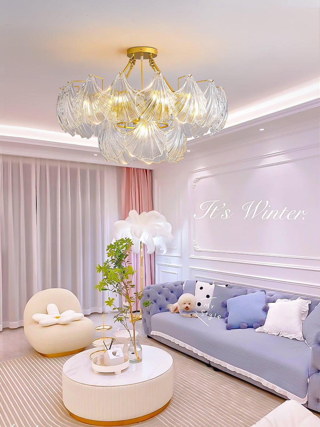 Ovelella Glass Ceiling Light-Moonnatur