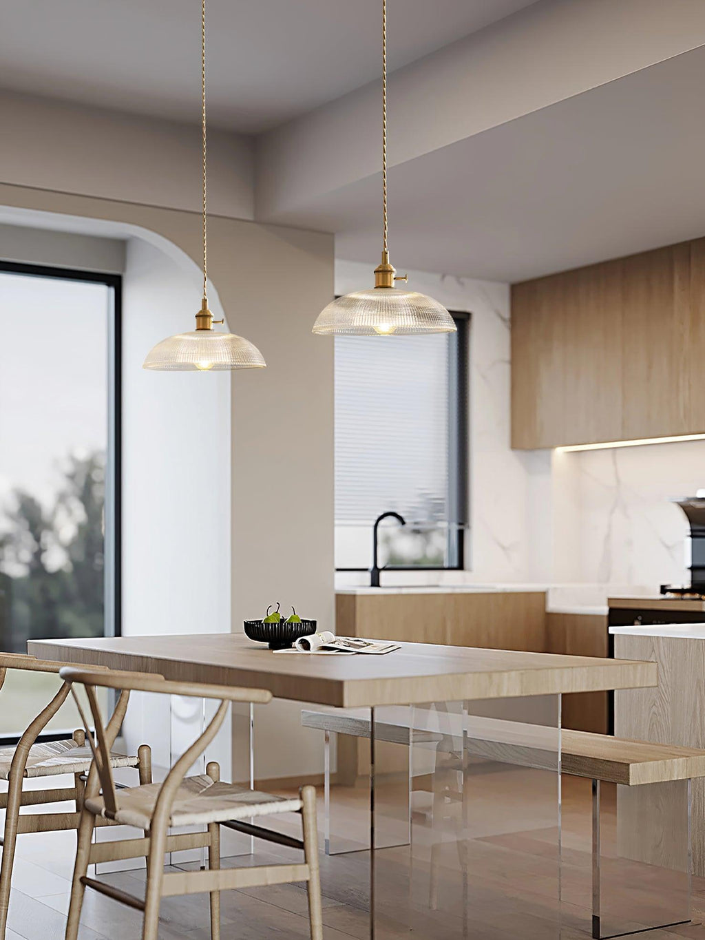 Nivelle Glass Pendant Lamp-Moonnatur