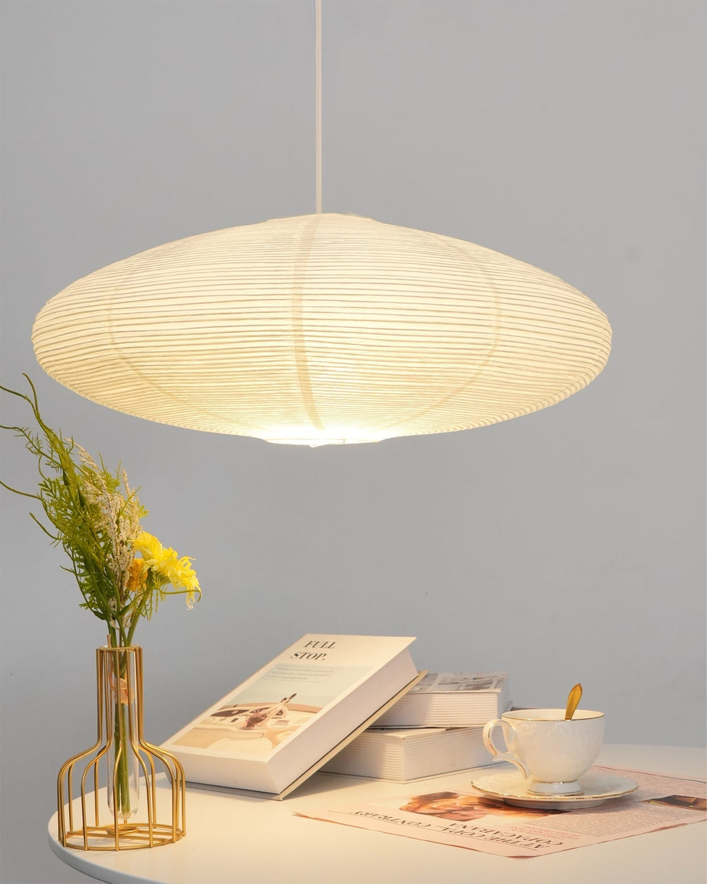 Lavenora Paper Pendant Light-Moonnatur