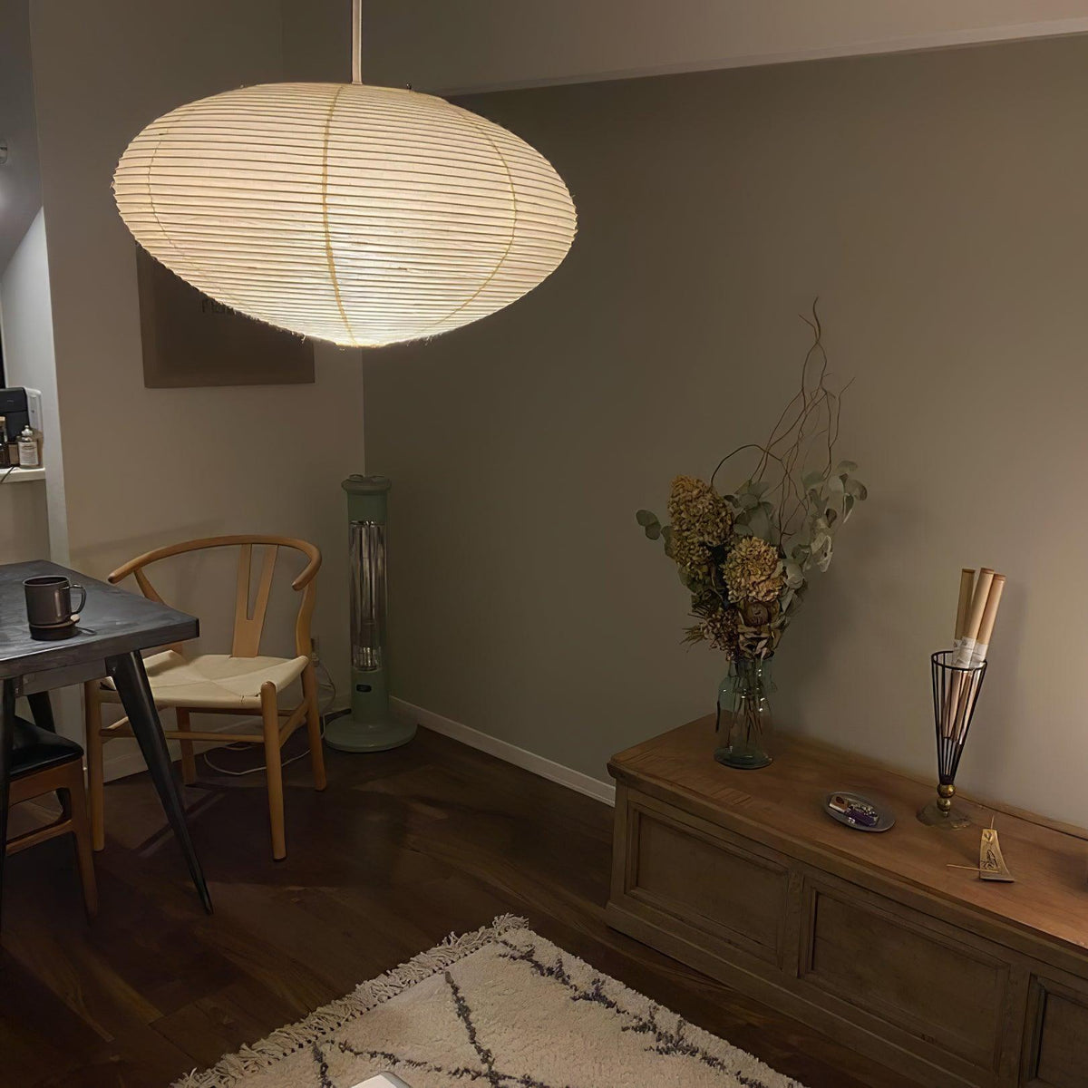 Tildenenna Mulberry Paper Pendant Light-Moonnatur