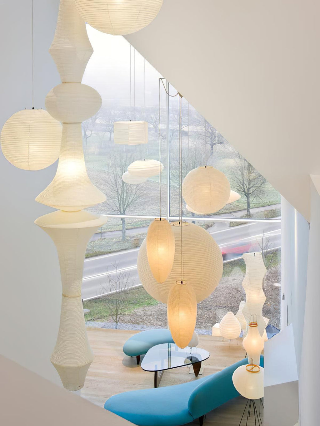 Laelena Paper Pendant Light-Moonnatur