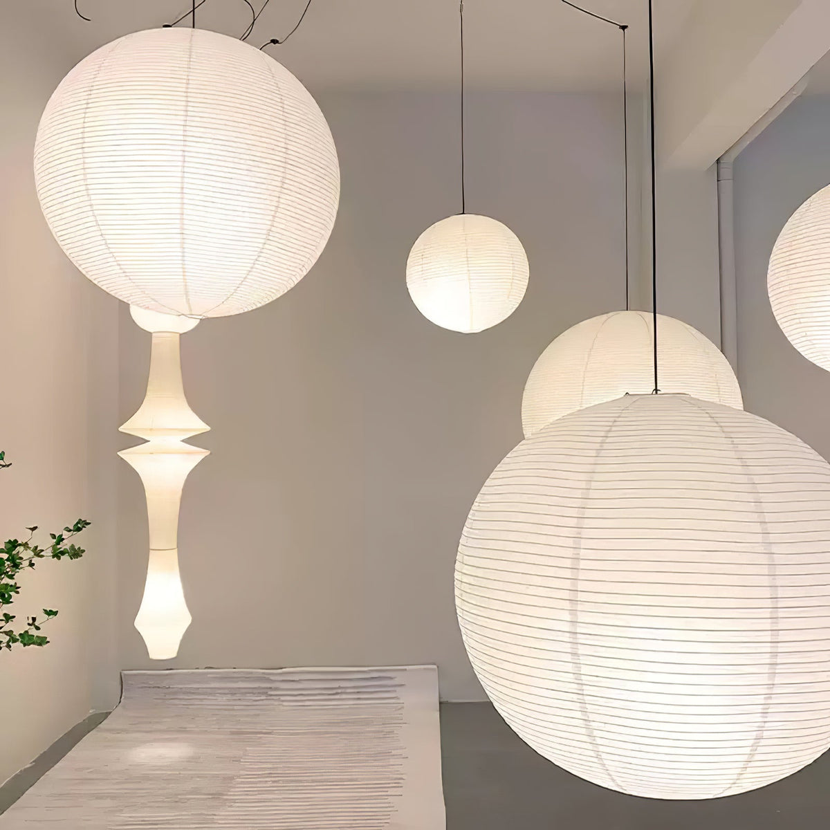 Tildenelle Paper Pendant Light-Moonnatur