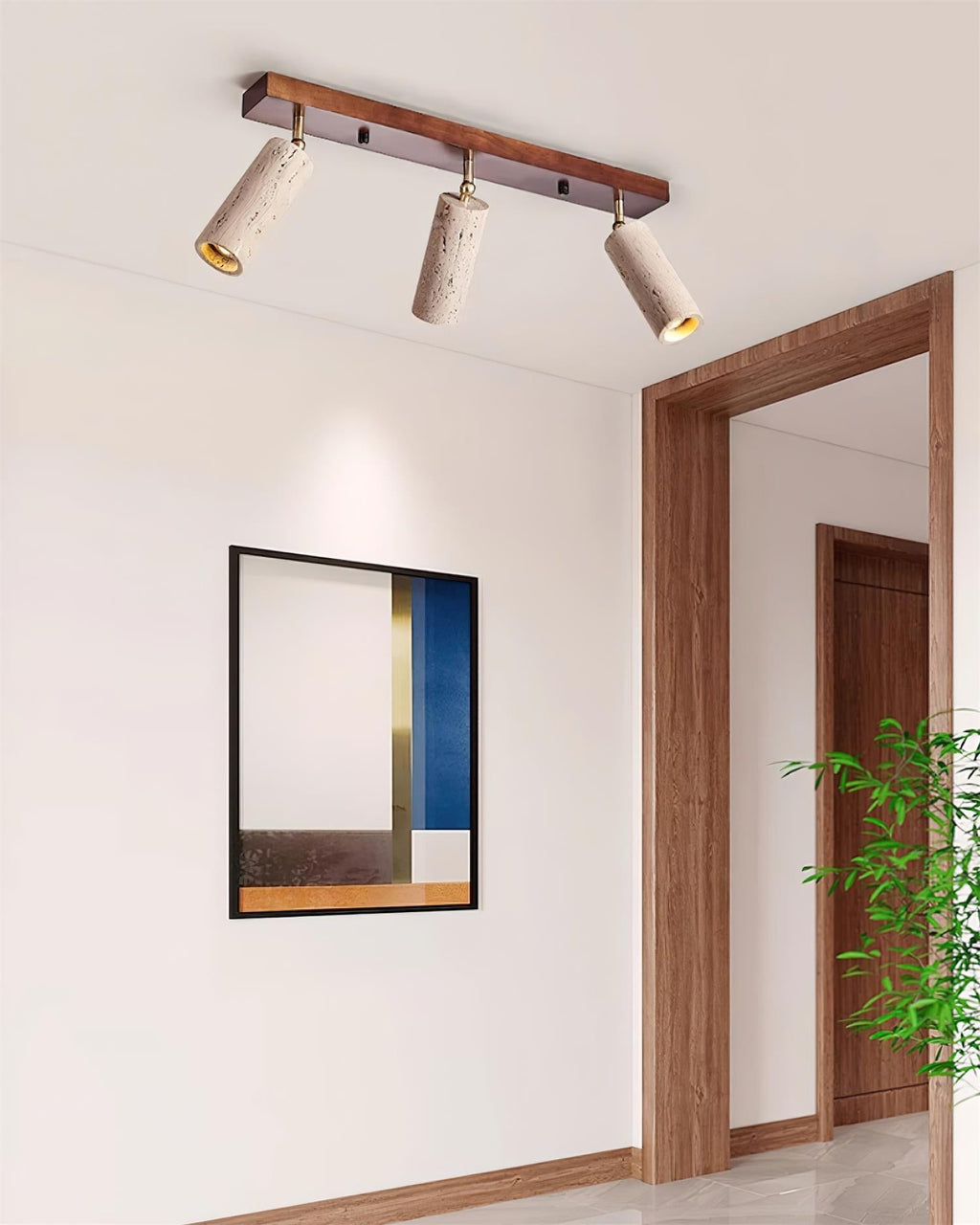 Finverenora Travertine Ceiling Light-Moonnatur