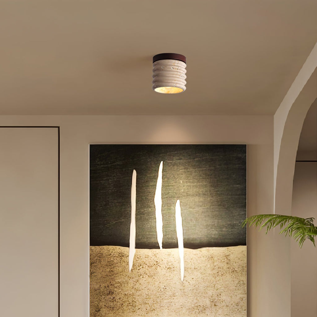 Haverelle Travertine Ceiling Light-Moonnatur