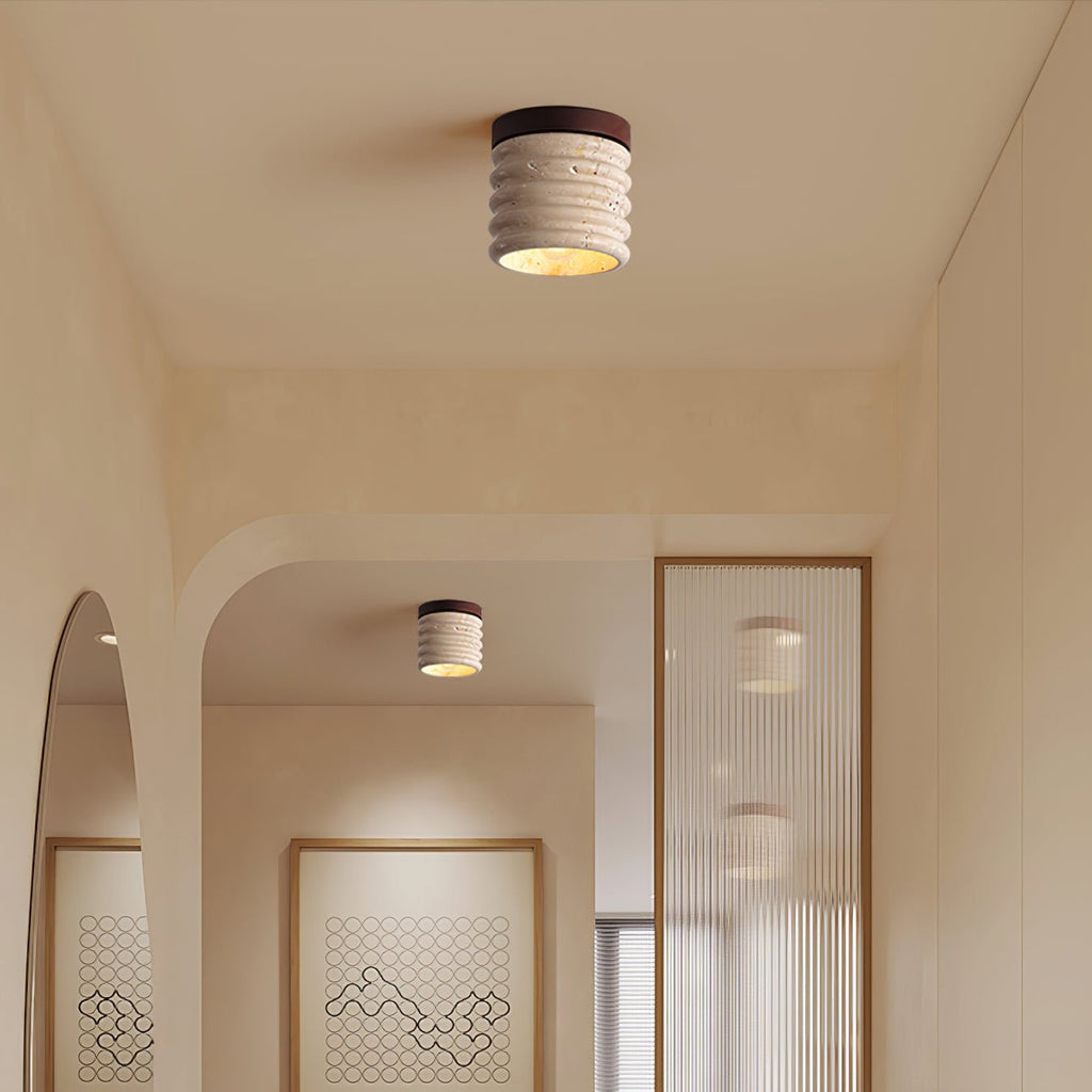 Haverelle Travertine Ceiling Light-Moonnatur