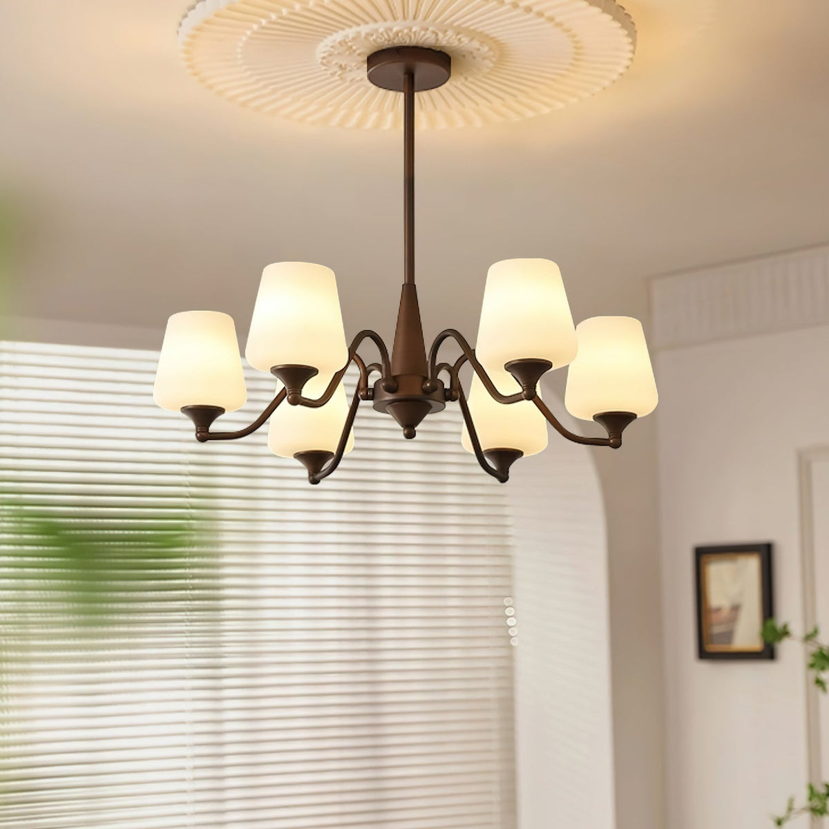 Larkune Glass Chandelier-Moonnatur
