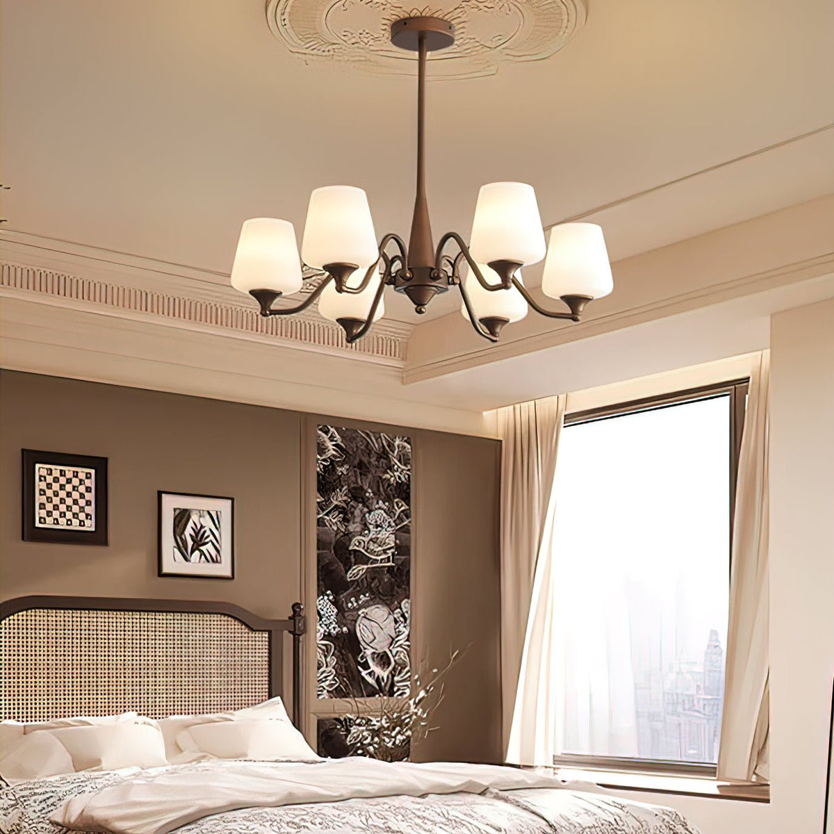Larkune Glass Chandelier-Moonnatur