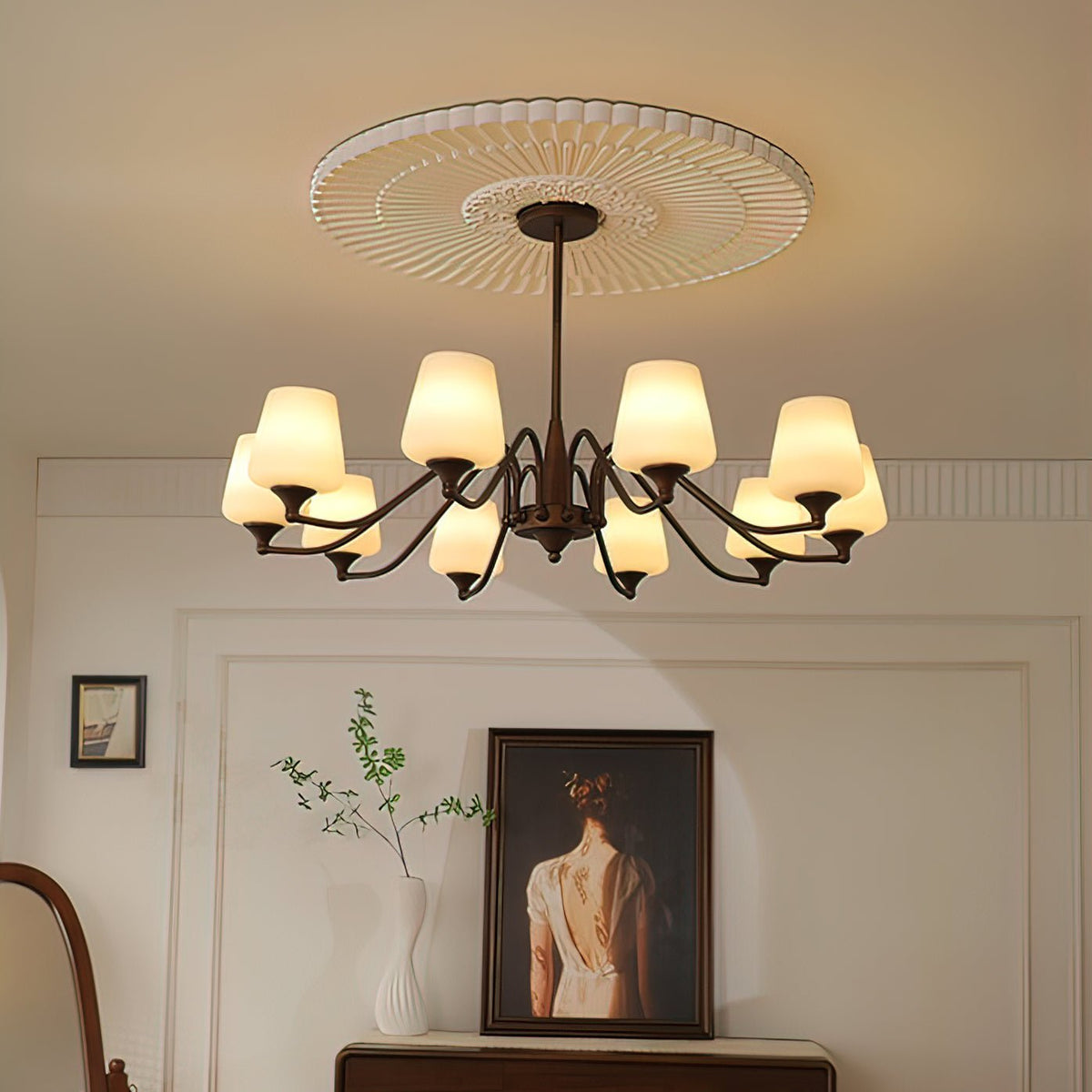 Larkune Glass Chandelier-Moonnatur