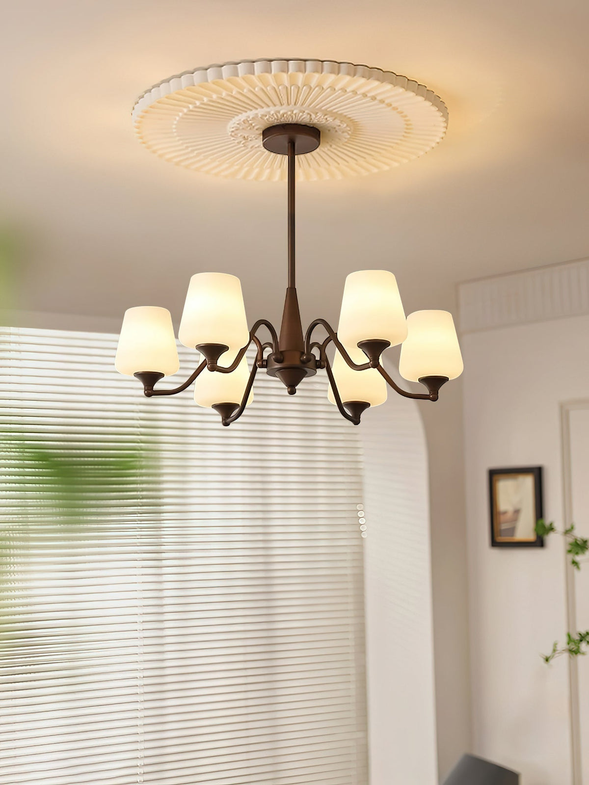 Larkune Glass Chandelier-Moonnatur
