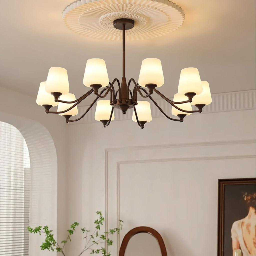 Larkune Glass Chandelier-Moonnatur