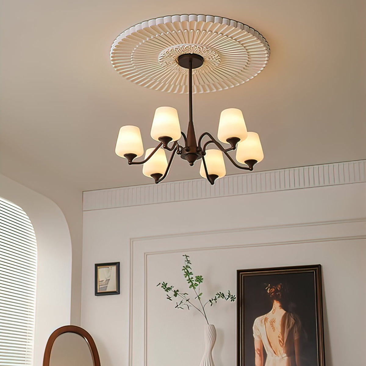 Larkune Glass Chandelier-Moonnatur