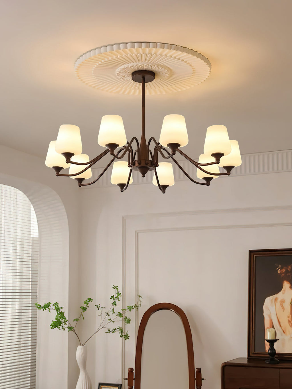 Larkune Glass Chandelier-Moonnatur