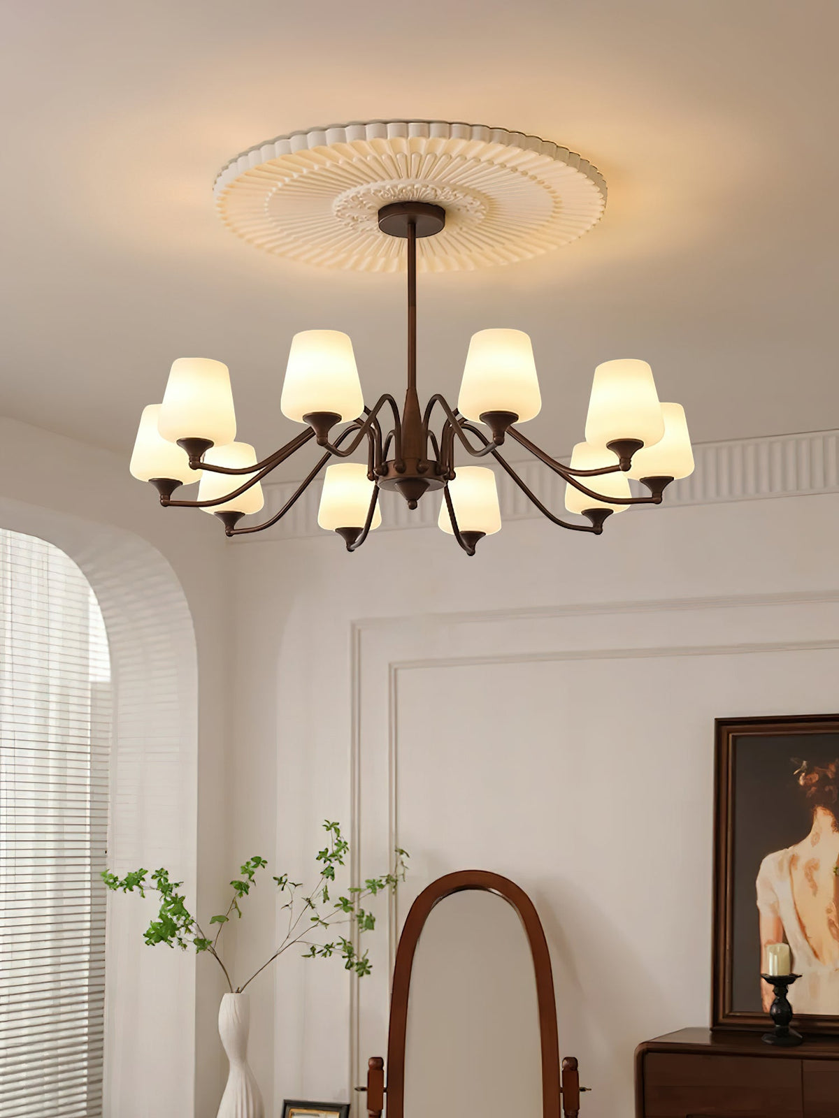 Larkune Glass Chandelier-Moonnatur