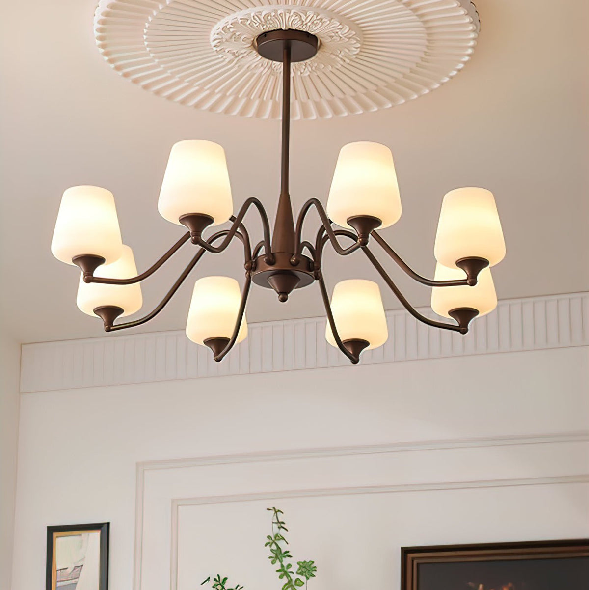 Larkune Glass Chandelier-Moonnatur