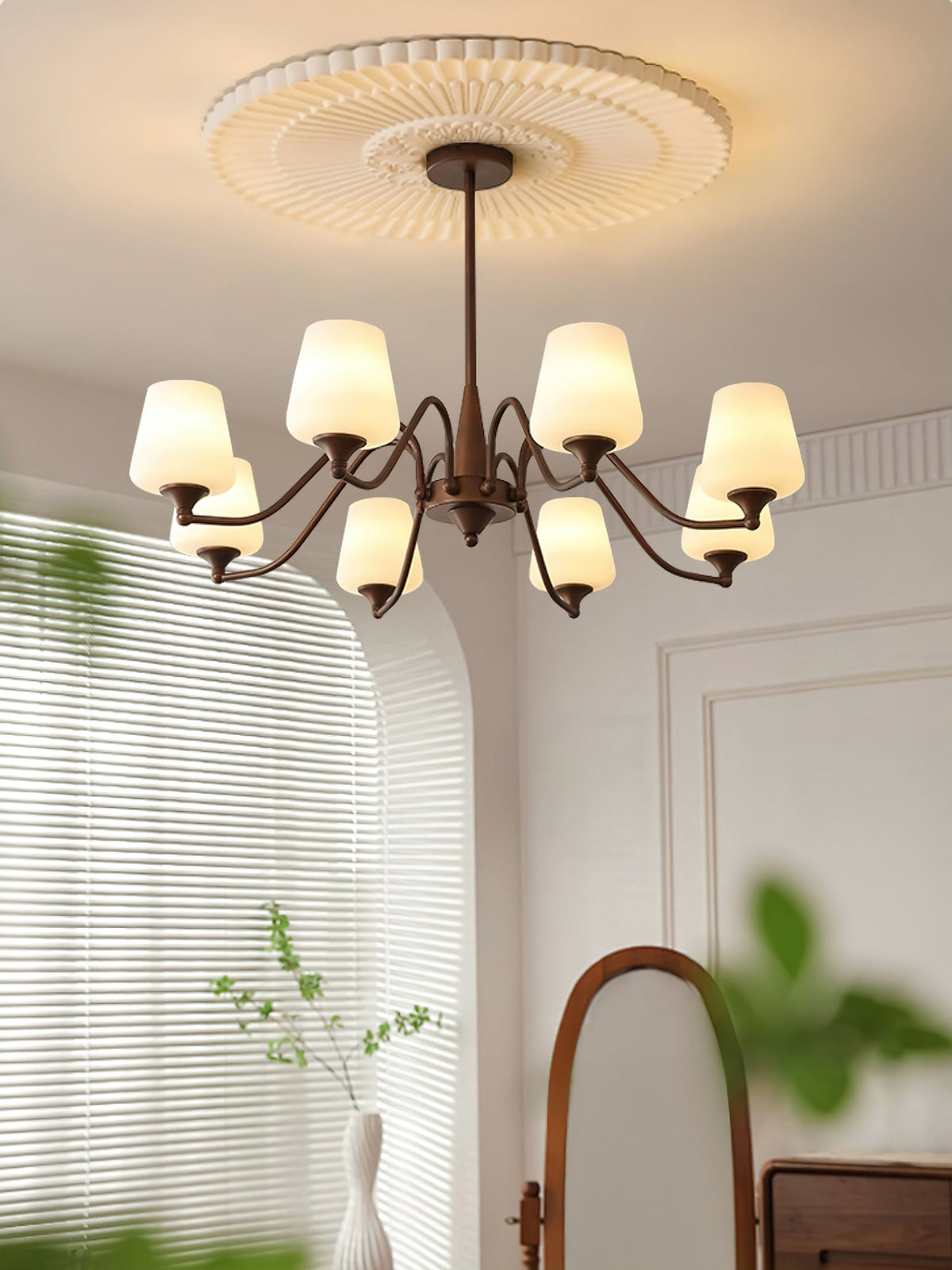 Larkune Glass Chandelier-Moonnatur