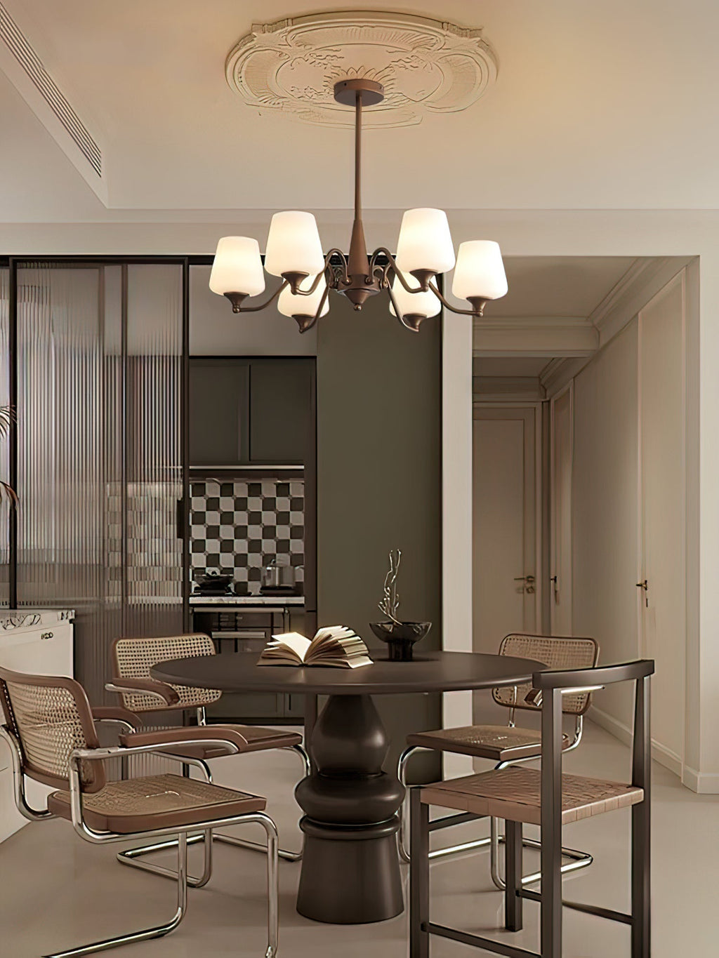 Larkune Glass Chandelier-Moonnatur