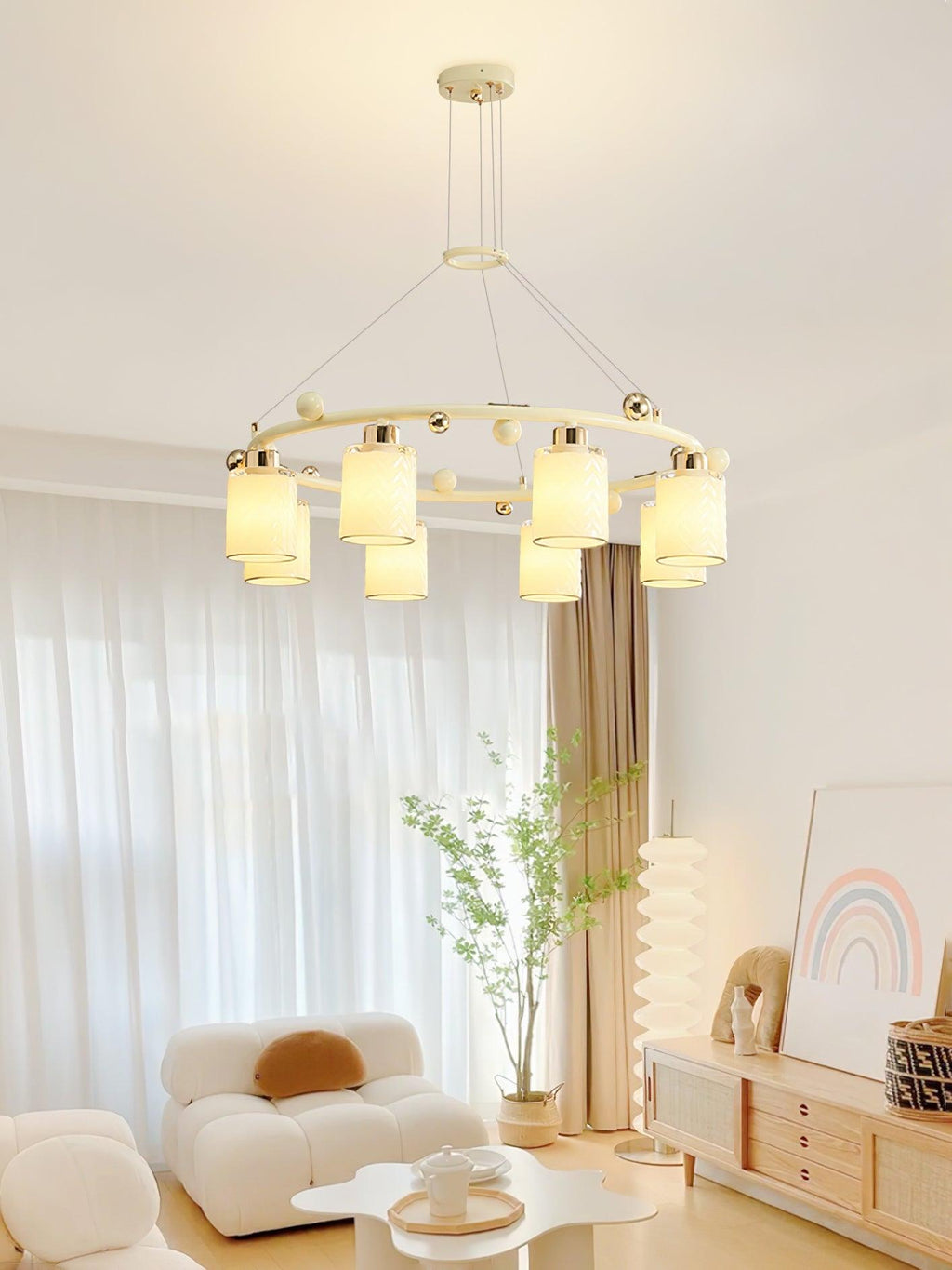 Larenfield Glass Chandelier-Moonnatur