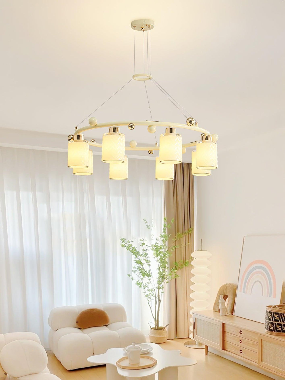 Larenfield Glass Chandelier-Moonnatur