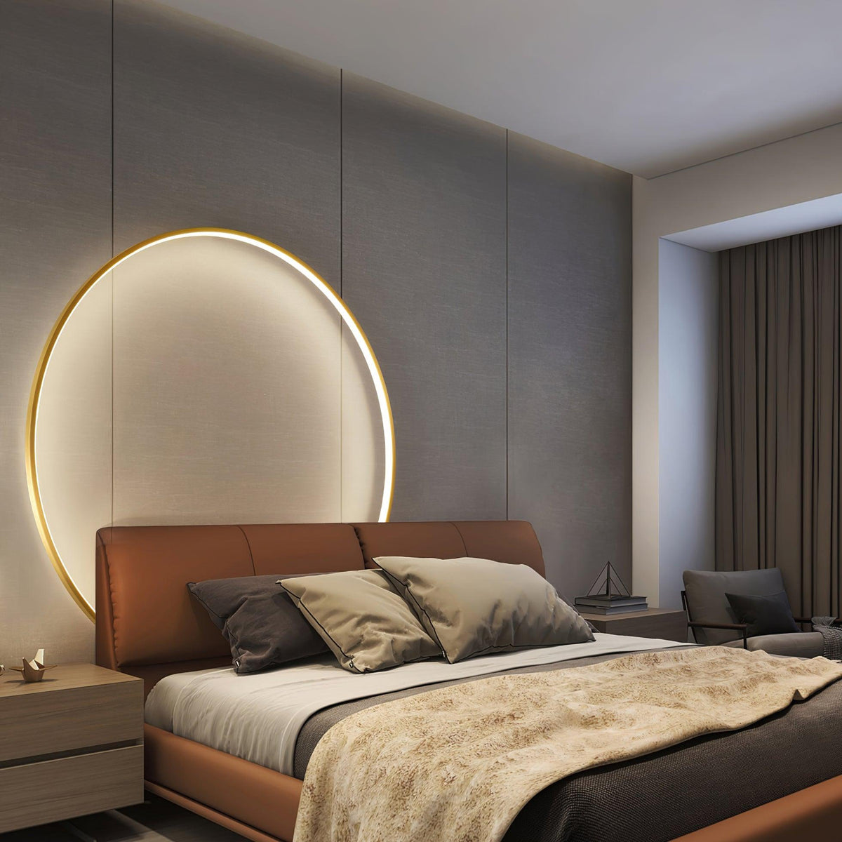 Valenelle Brass Wall Light-Moonnatur
