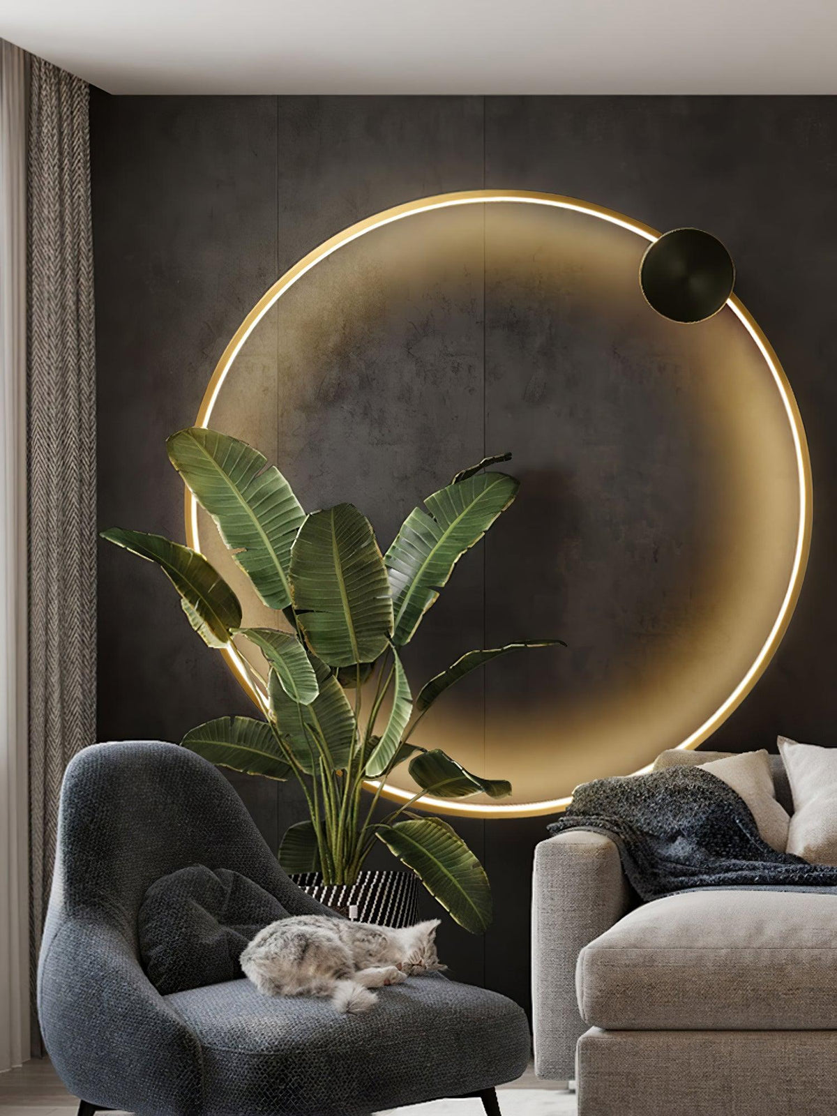 Valenelle Brass Wall Light-Moonnatur