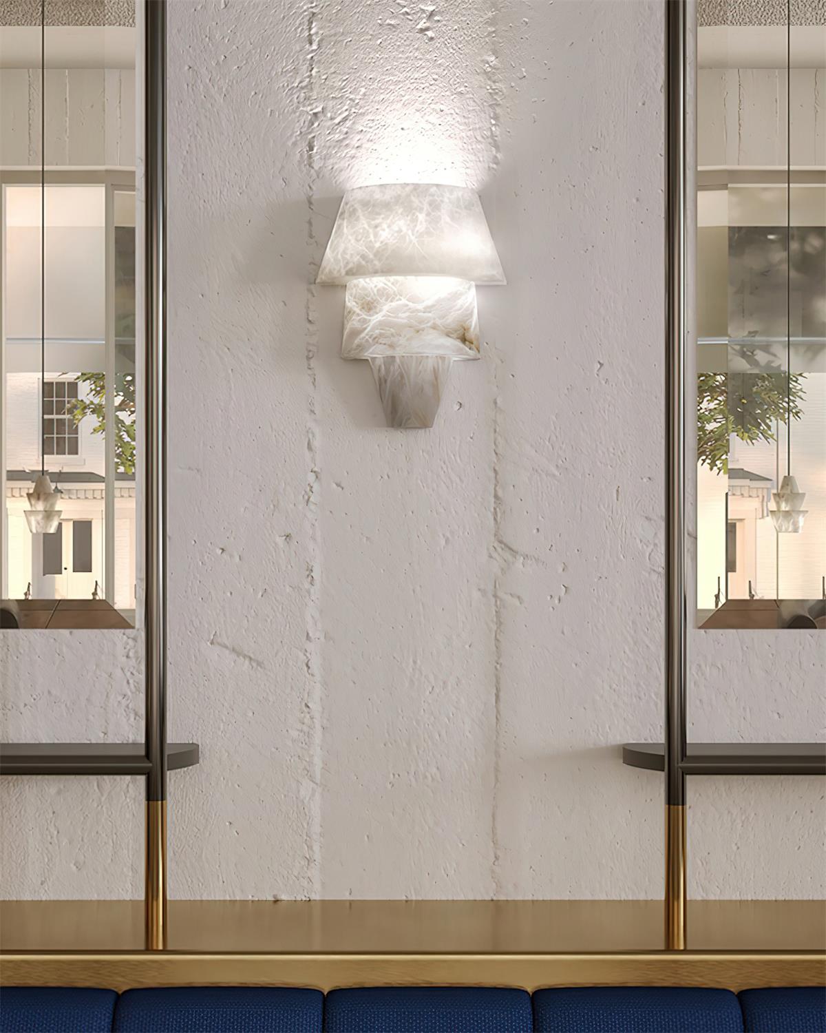 Orenlyn Alabaster Wall Light-Moonnatur