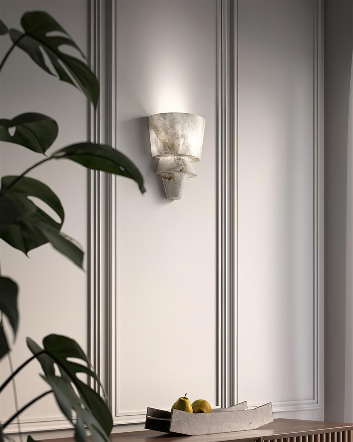 Orenlyn Alabaster Wall Light-Moonnatur
