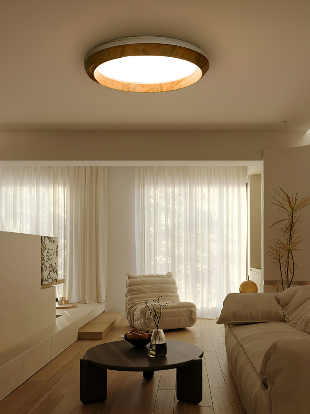Vardenenna Wood Ceiling Light-Moonnatur