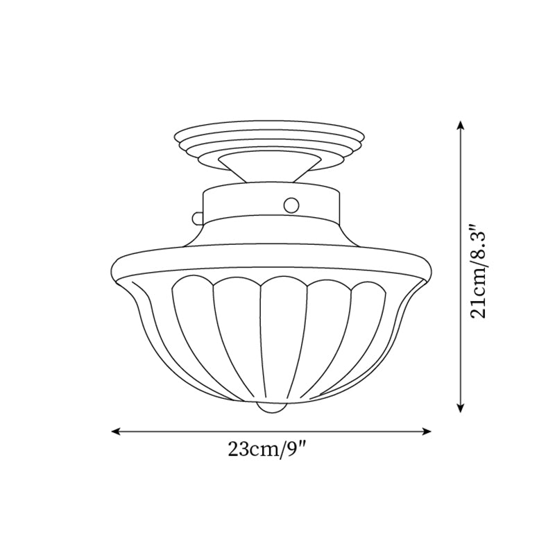 Hildenfern Glass Ceiling Light-Moonnatur